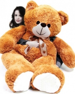 3ft brown bear w/pillow